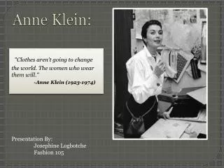 Anne Klein: