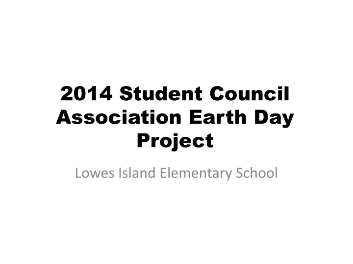 2014 student council association earth day project