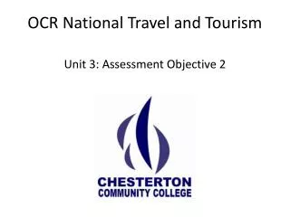 OCR National Travel and Tourism