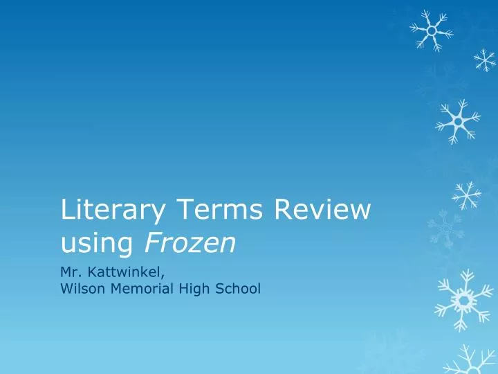 literary terms review using frozen