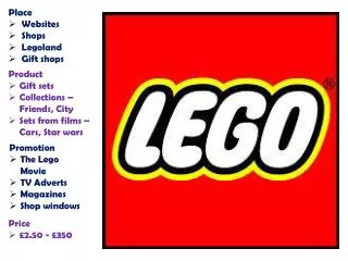 Place Websites Shops Legoland Gift shops