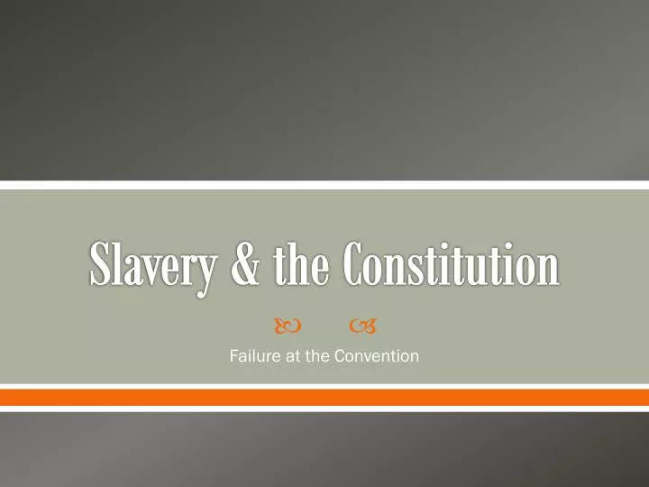 slavery the constitution