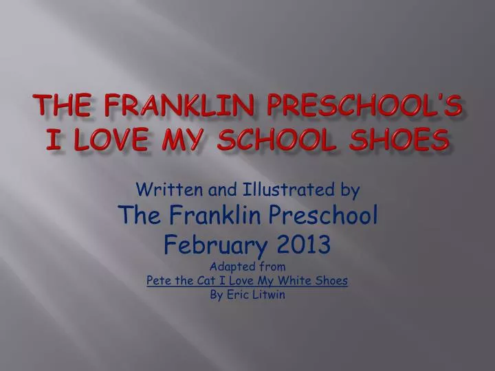 the franklin preschool s i love my school shoes