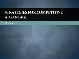 Strategies for Competitive Advantage