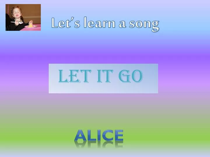 let s learn a song