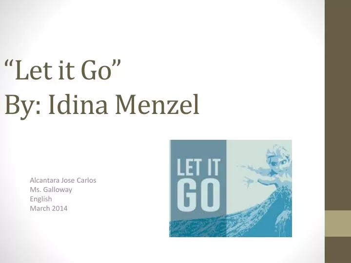 let it go by idina menzel