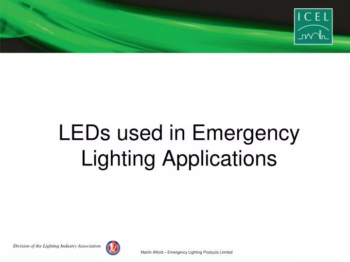leds used in emergency lighting applications