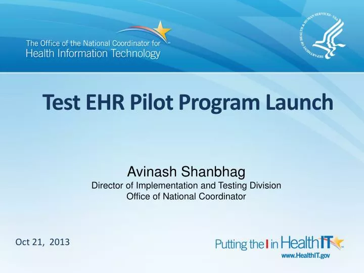 test ehr pilot program launch