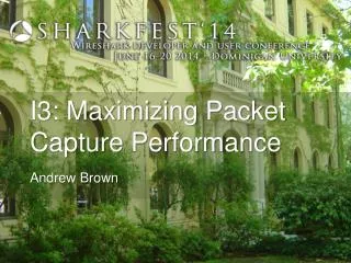 I3: Maximizing Packet Capture Performance