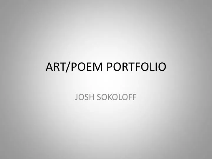 art poem portfolio