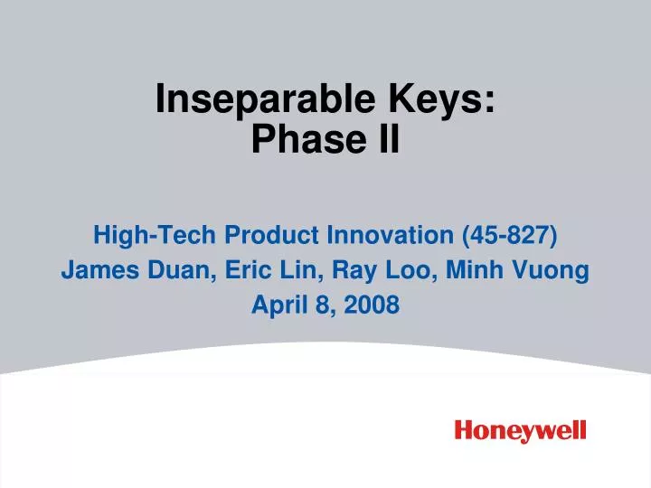 inseparable keys phase ii