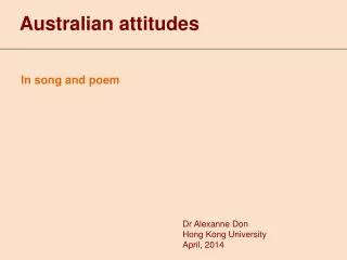 Australian attitudes