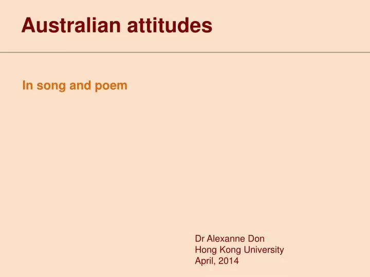 australian attitudes