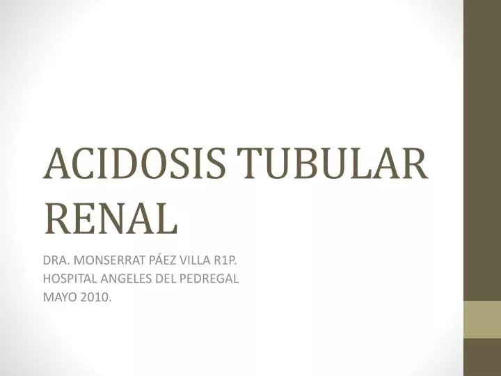 acidosis tubular renal