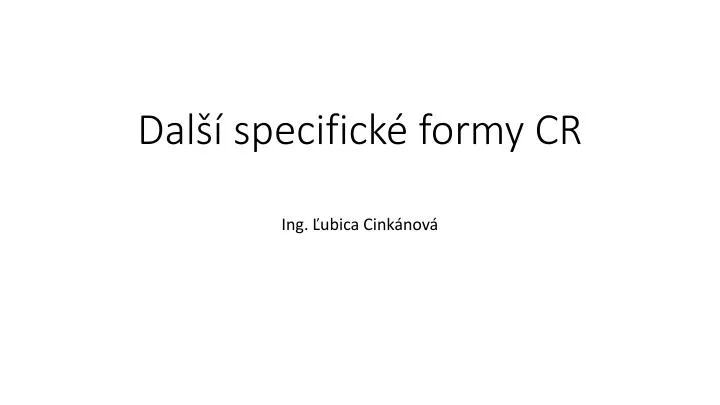 dal specifick formy cr