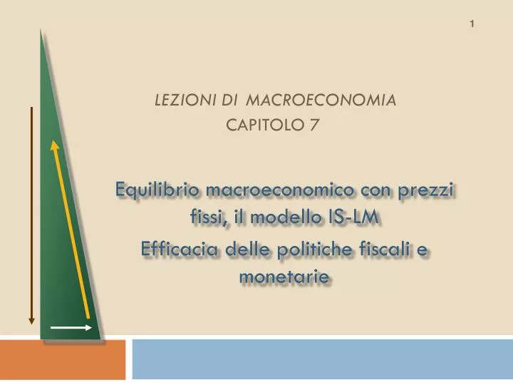 lezioni di macroeconomia capitolo 7