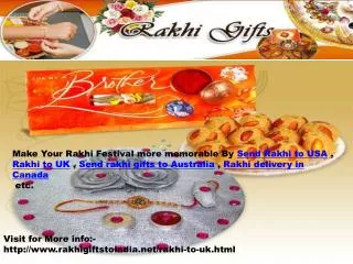 Send Rakhi Gifts UK,USA,Canada,Australia