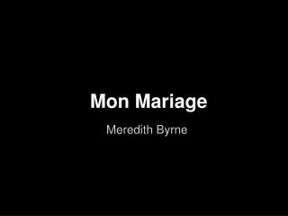 mon mariage