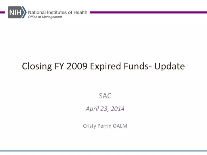 closing fy 2009 expired funds update