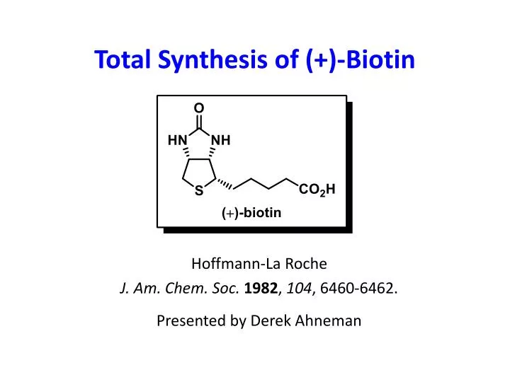 total synthesis of biotin