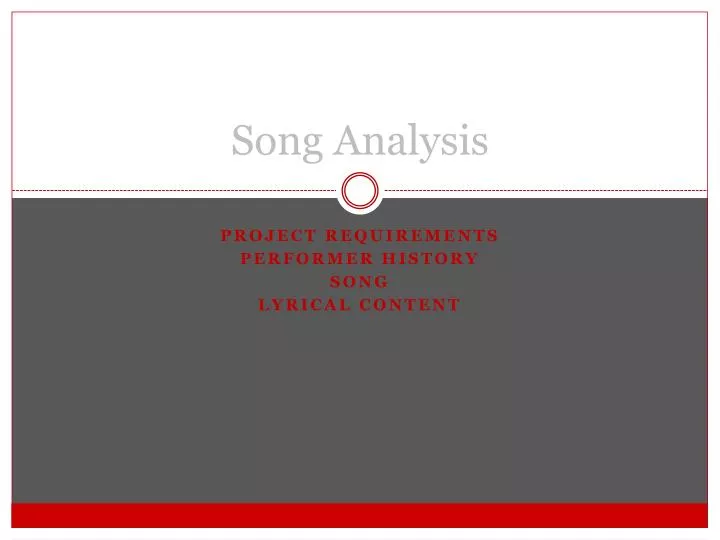 song analysis