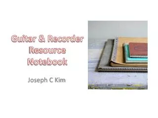 Guitar &amp; Recorder Resource Notebook