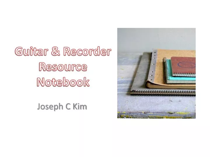 guitar recorder resource notebook