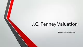 J.C. Penney Valuation
