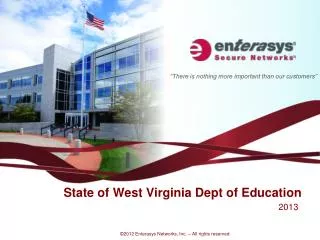 State of West Virginia Dept of Education