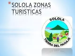 SOLOLA ZONAS TURISTICAS