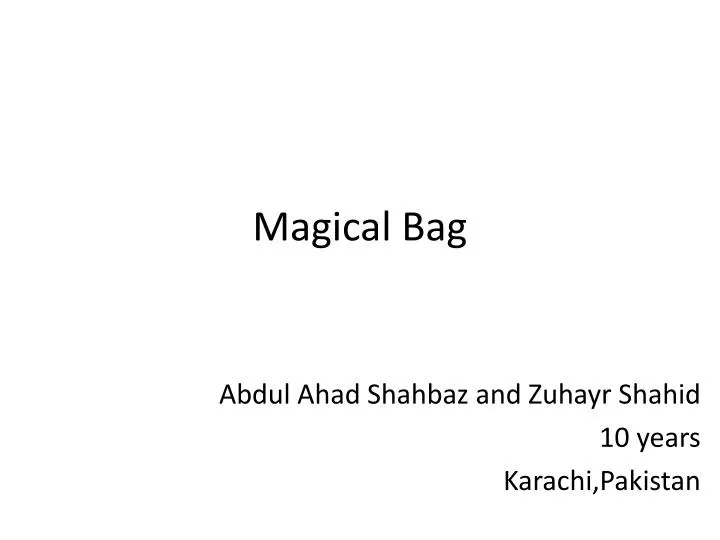 magical bag