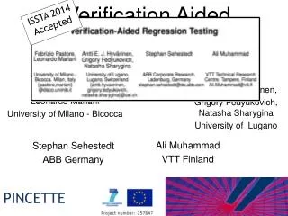 Verification Aided Regression Testing (VART)