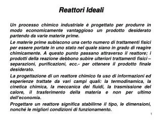 reattori ideali