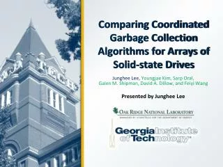 Comparing Coordinated Garbage Collection Algorithms for Arrays of Solid-state Drives