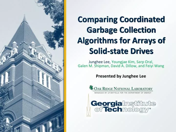 comparing coordinated garbage collection algorithms for arrays of solid state drives