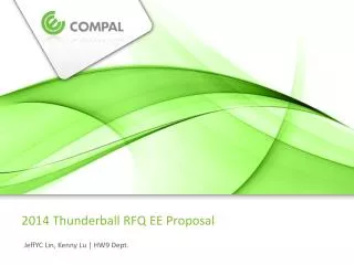 2014 Thunderball RFQ EE Proposal