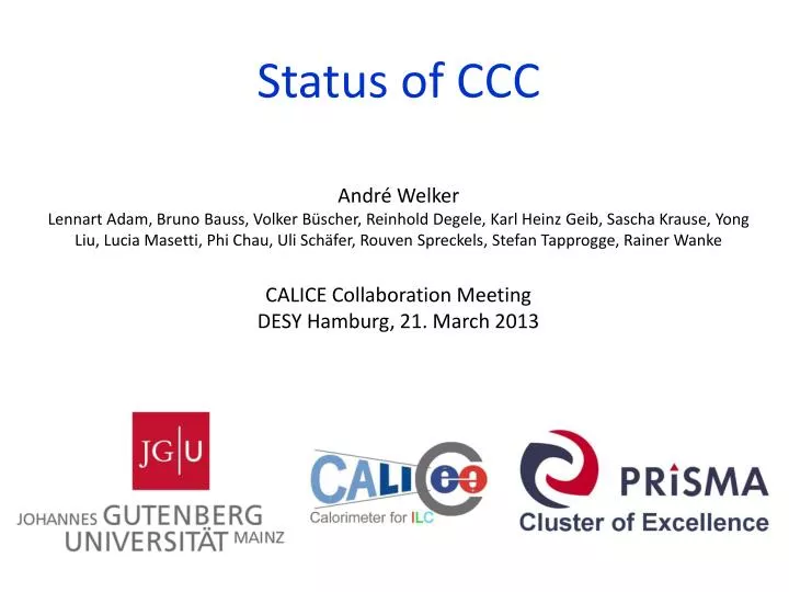 status of ccc