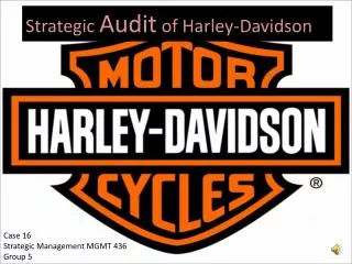 Strategic Audit of Harley-Davidson
