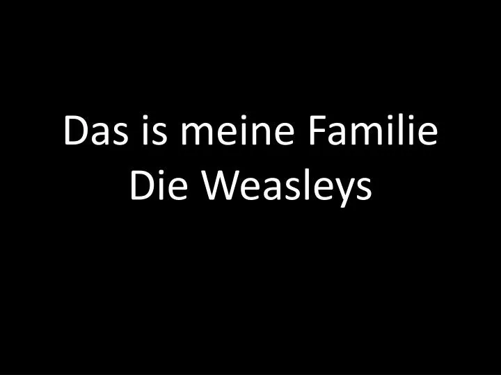 das is meine familie die weasleys