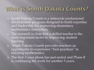 What is South Dakota Counts?