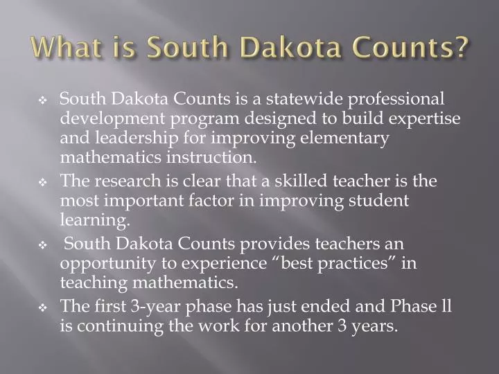 what is south dakota counts