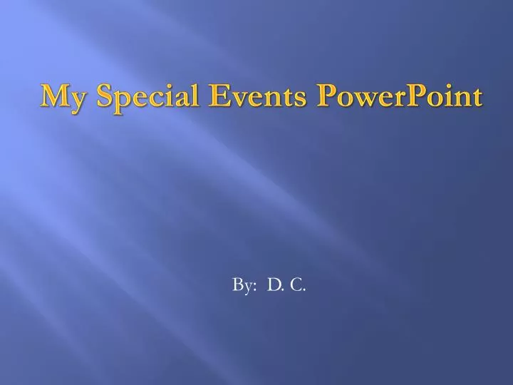 my special events powerpoint