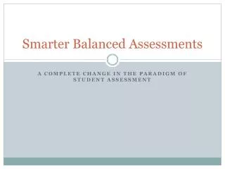 Smarter Balanced Assessments
