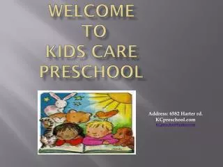 Welcome To Kids Care Preschool