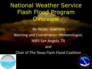 National Weather Service Flash Flood Program Overview