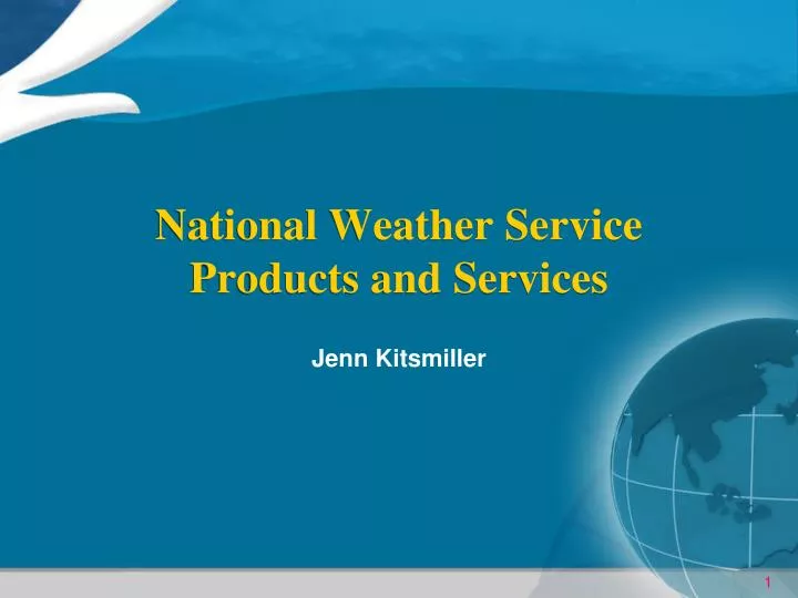 national weather service products and services