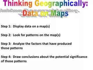 Thinking Geographically: Data on Maps