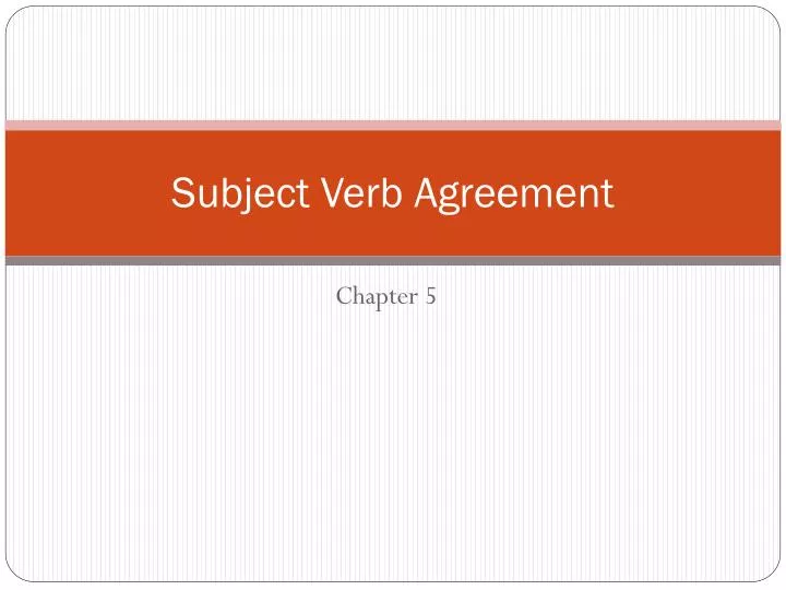 subject verb agreement