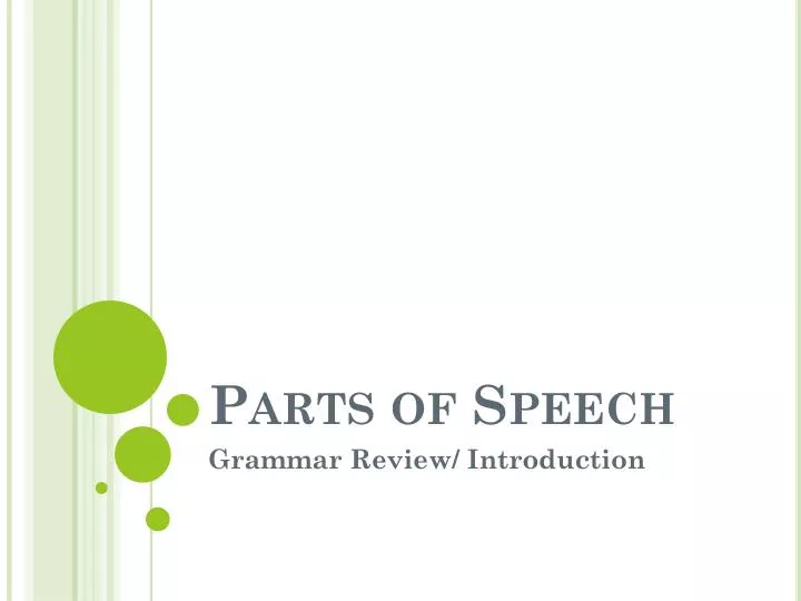 parts of speech