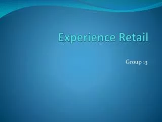 Experience Retail